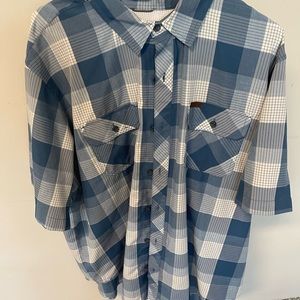 Orvis Long sleeve baby blue flannel shirt